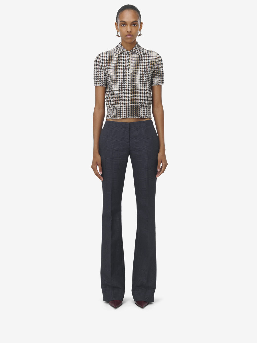 ALEXANDER MCQUEEN - Prince of Wales Bootcut Trousers - Item 818852QJAEO1135